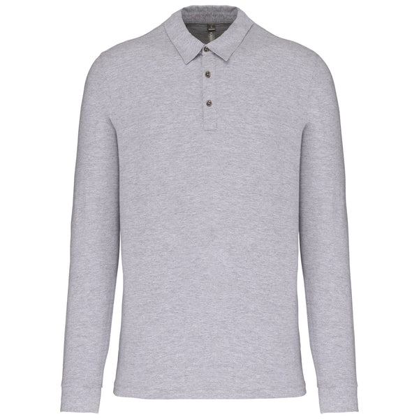 Polo jersey de homem de manga comprida-Oxford Grey-S-RAG-Tailors-Fardas-e-Uniformes-Vestuario-Pro