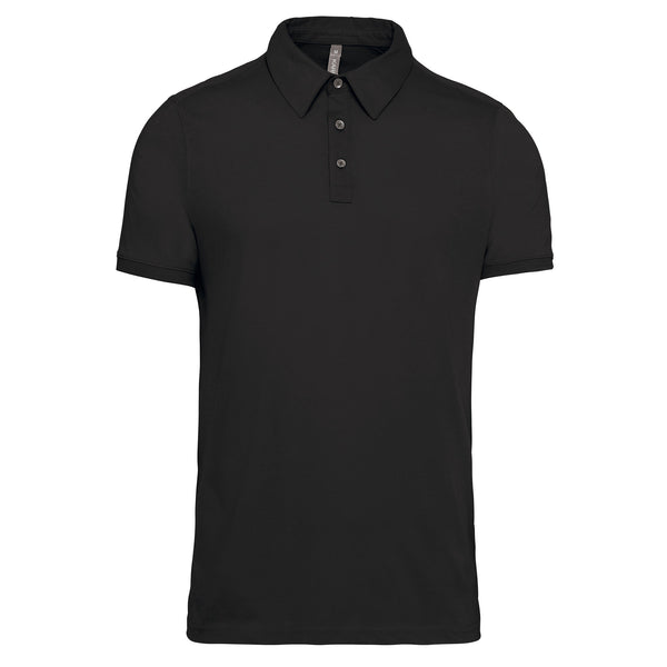 Polo jersey de homem de manga curta-Black-S-RAG-Tailors-Fardas-e-Uniformes-Vestuario-Pro