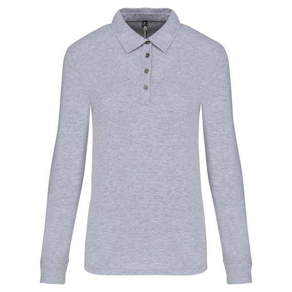 Polo jersey de senhora de manga comprida-Oxford Grey-XS-RAG-Tailors-Fardas-e-Uniformes-Vestuario-Pro