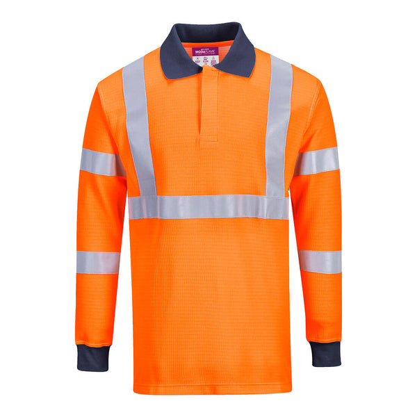 Polo manga comprida Ignífugo RIS-Laranja-L-RAG-Tailors-Fardas-e-Uniformes-Vestuario-Pro