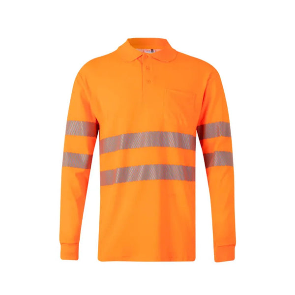 Polo m\comprida Alta Visibilidade-Laranja-S-RAG-Tailors-Fardas-e-Uniformes-Vestuario-Pro