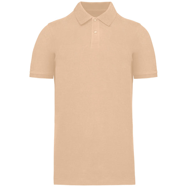 Polo piqué Bio180 de homem-Light Sand-S-RAG-Tailors-Fardas-e-Uniformes-Vestuario-Pro