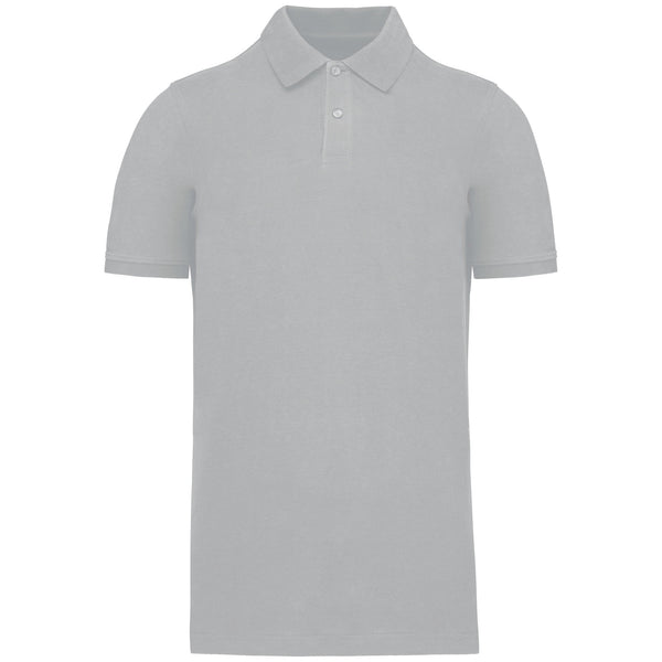 Polo piqué Bio180 de homem-Snow Grey-S-RAG-Tailors-Fardas-e-Uniformes-Vestuario-Pro