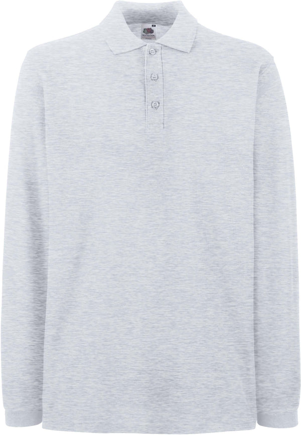 Polo piqué Premium de manga comprida (63-310-0)-Ash-S-RAG-Tailors-Fardas-e-Uniformes-Vestuario-Pro