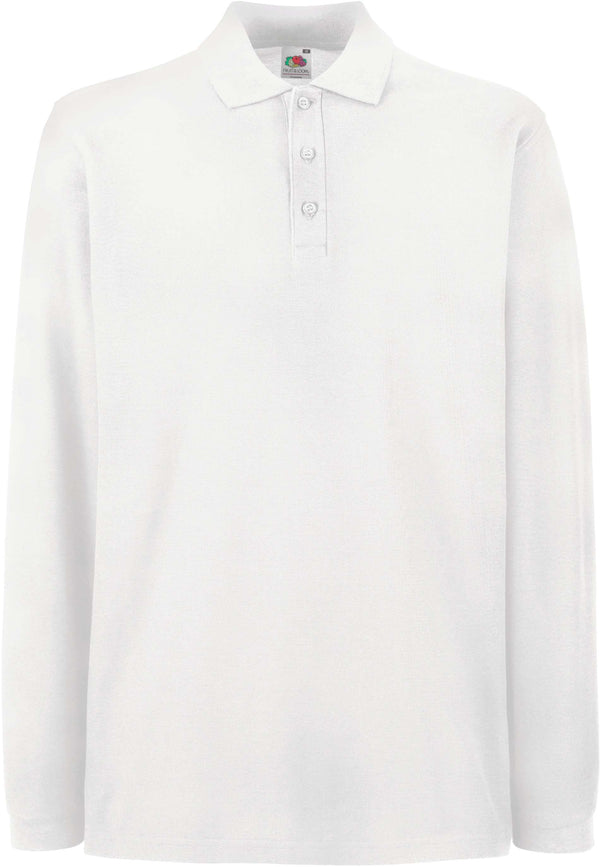 Polo piqué Premium de manga comprida (63-310-0)-Branco-S-RAG-Tailors-Fardas-e-Uniformes-Vestuario-Pro