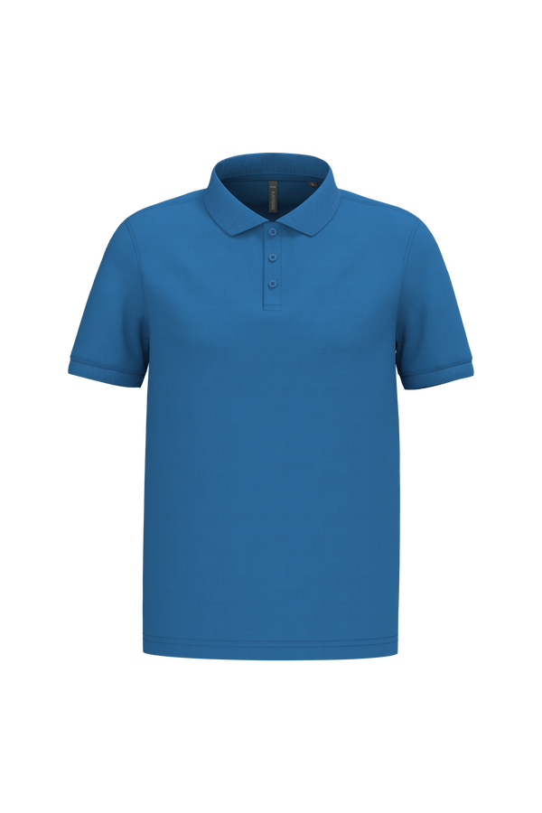 Polo piqué de homem de manga curta Faro 180gms-Azul Royal Claro-3XL-RAG-Tailors-Fardas-e-Uniformes-Vestuario-Pro