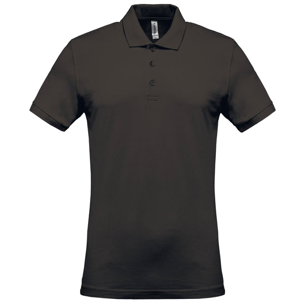 Polo piqué de homem de manga curta Faro 180gms-Drark Grey-S-RAG-Tailors-Fardas-e-Uniformes-Vestuario-Pro