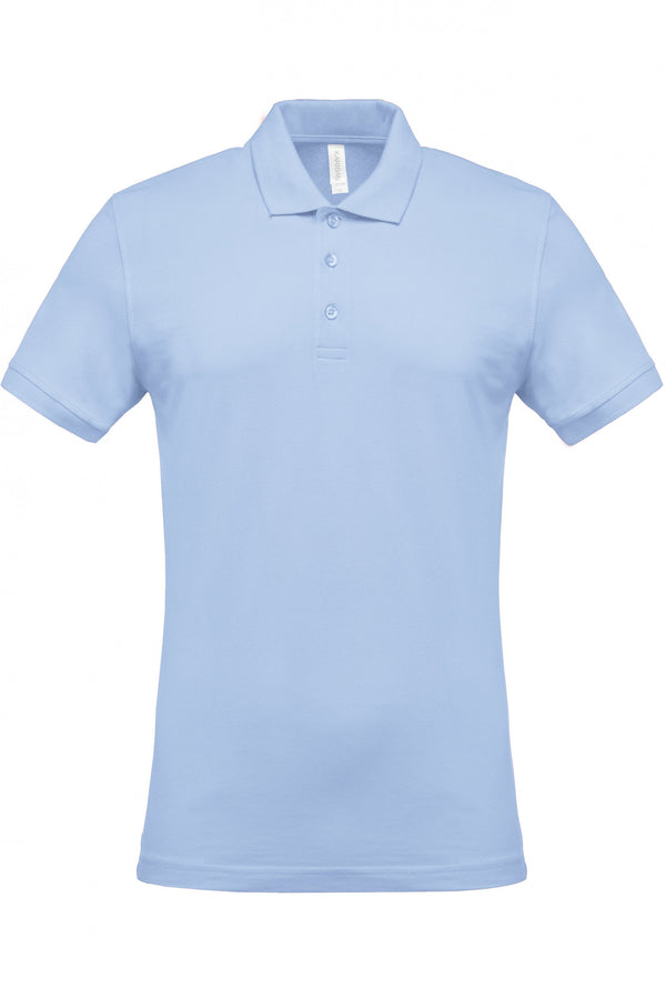 Polo piqué de homem de manga curta Faro 180gms-Sky Blue-S-RAG-Tailors-Fardas-e-Uniformes-Vestuario-Pro