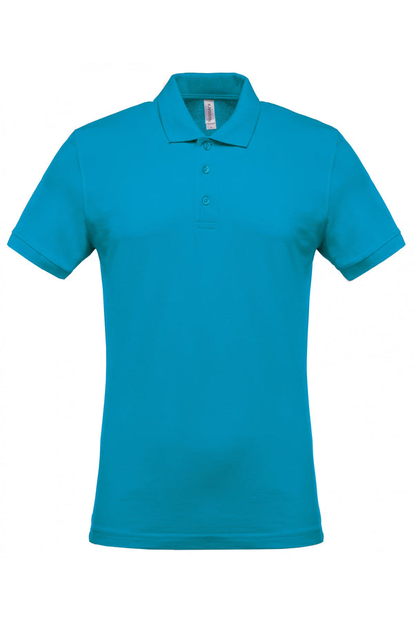 Polo piqué de homem de manga curta Faro 180gms-Tropical Blue-S-RAG-Tailors-Fardas-e-Uniformes-Vestuario-Pro