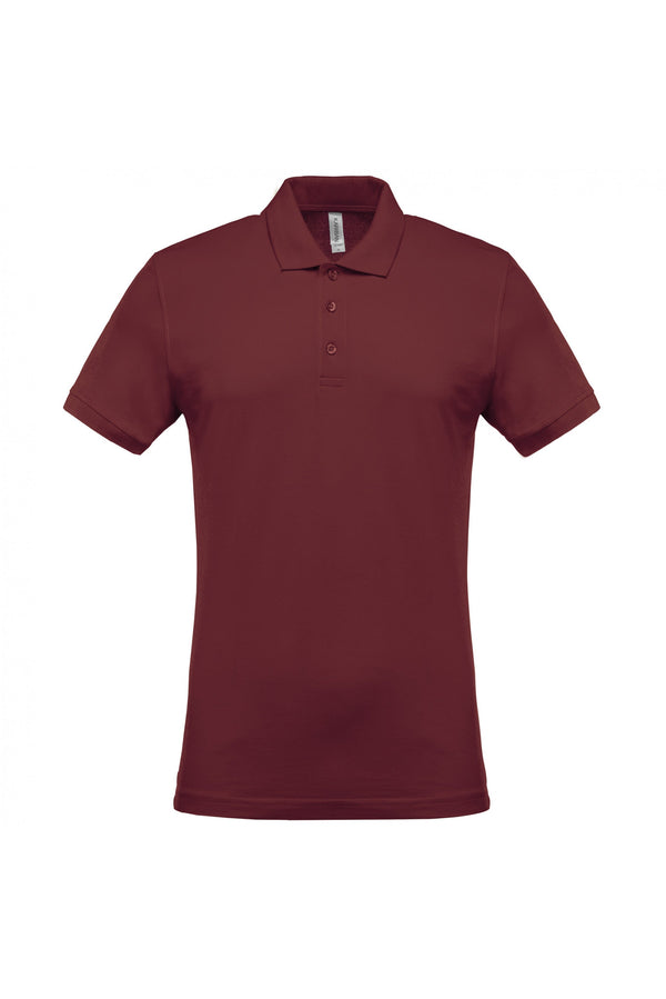 Polo piqué de homem de manga curta Faro 180gms-Wine-S-RAG-Tailors-Fardas-e-Uniformes-Vestuario-Pro