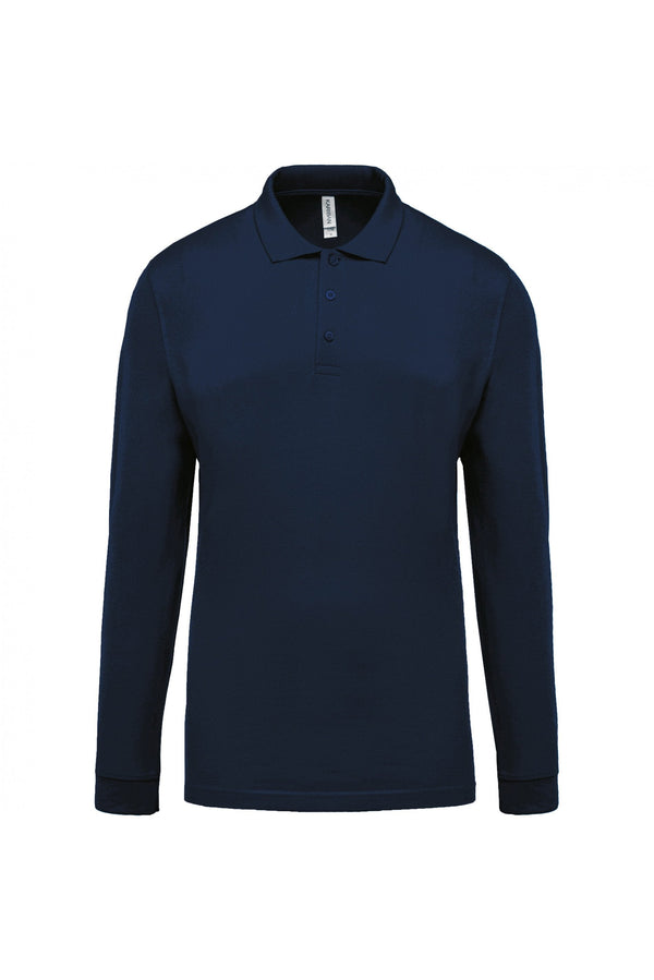 Polo piqué de manga comprida Senhora-Azul Marinho-XS-RAG-Tailors-Fardas-e-Uniformes-Vestuario-Pro