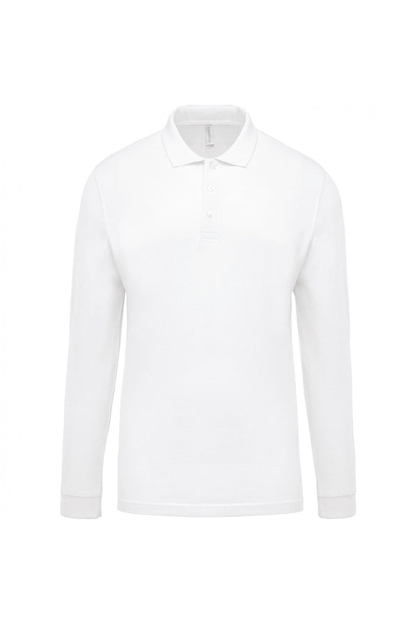 Polo piqué de manga comprida Senhora-Branco-XS-RAG-Tailors-Fardas-e-Uniformes-Vestuario-Pro