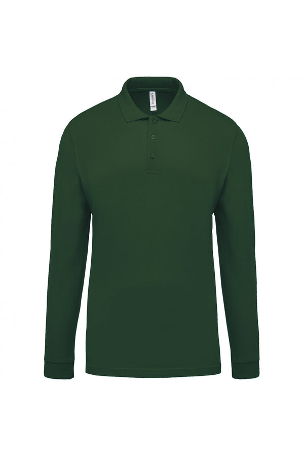 Polo piqué de manga comprida Senhora-Forest Green-XS-RAG-Tailors-Fardas-e-Uniformes-Vestuario-Pro