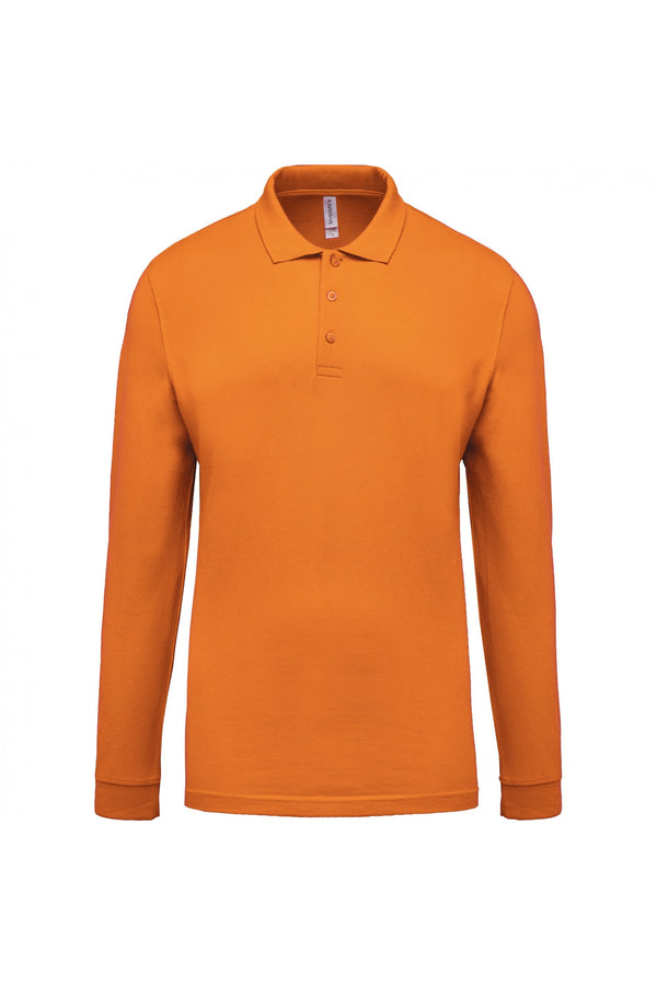 Polo piqué de manga comprida Senhora-Laranja-XS-RAG-Tailors-Fardas-e-Uniformes-Vestuario-Pro