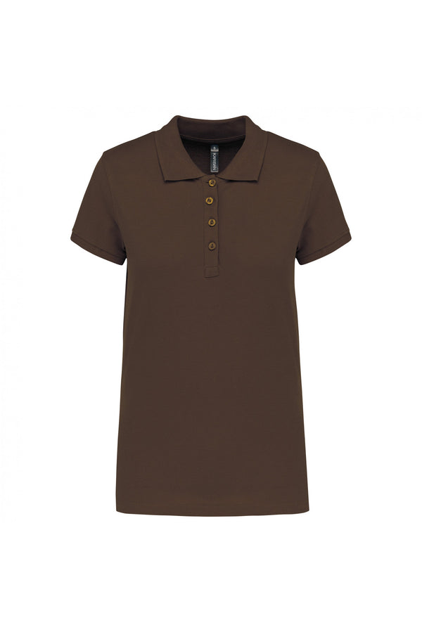 Polo piqué de senhora de manga curta Faro 180gms (1 de 2)-Chocolate-XS-RAG-Tailors-Fardas-e-Uniformes-Vestuario-Pro