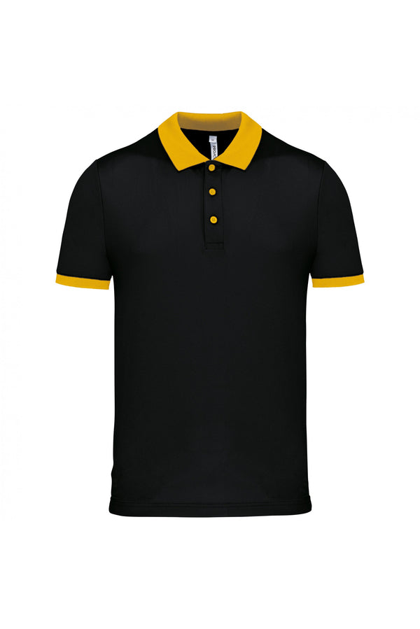 Polo piqué performance de homem (2 de 2)-Preto/Amarelo-XS-RAG-Tailors-Fardas-e-Uniformes-Vestuario-Pro