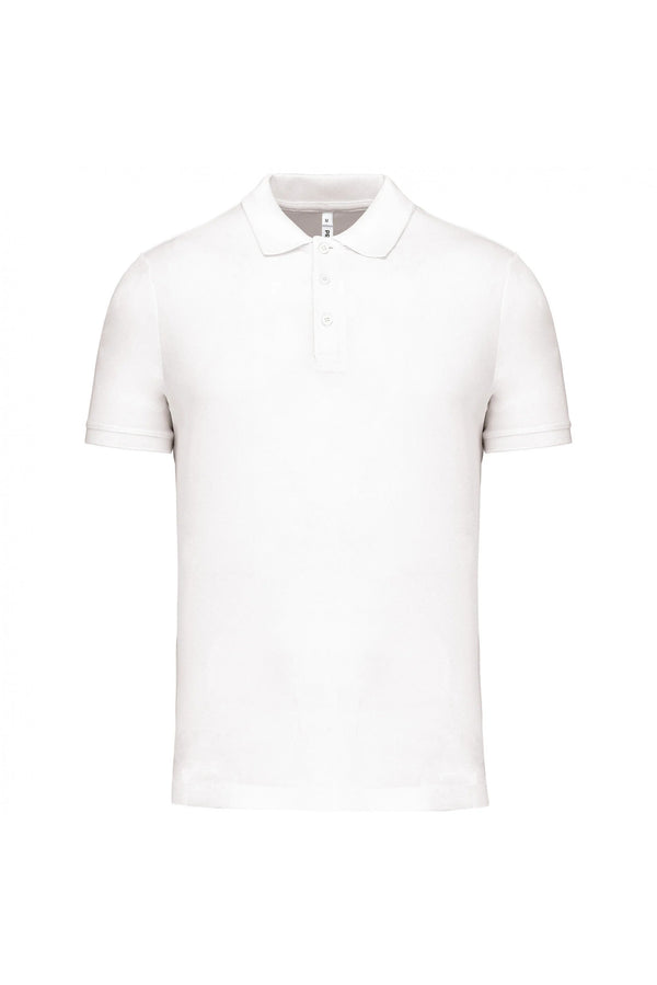 Polo piqué performance de homem-Branco-XS-RAG-Tailors-Fardas-e-Uniformes-Vestuario-Pro