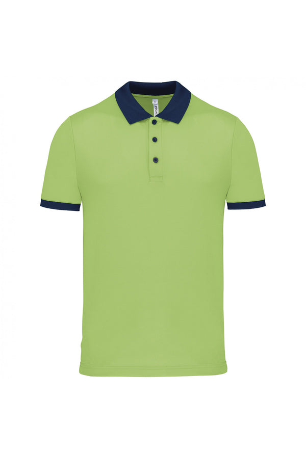 Polo piqué performance de homem-Lime / Sporty Azul Marinho-XS-RAG-Tailors-Fardas-e-Uniformes-Vestuario-Pro