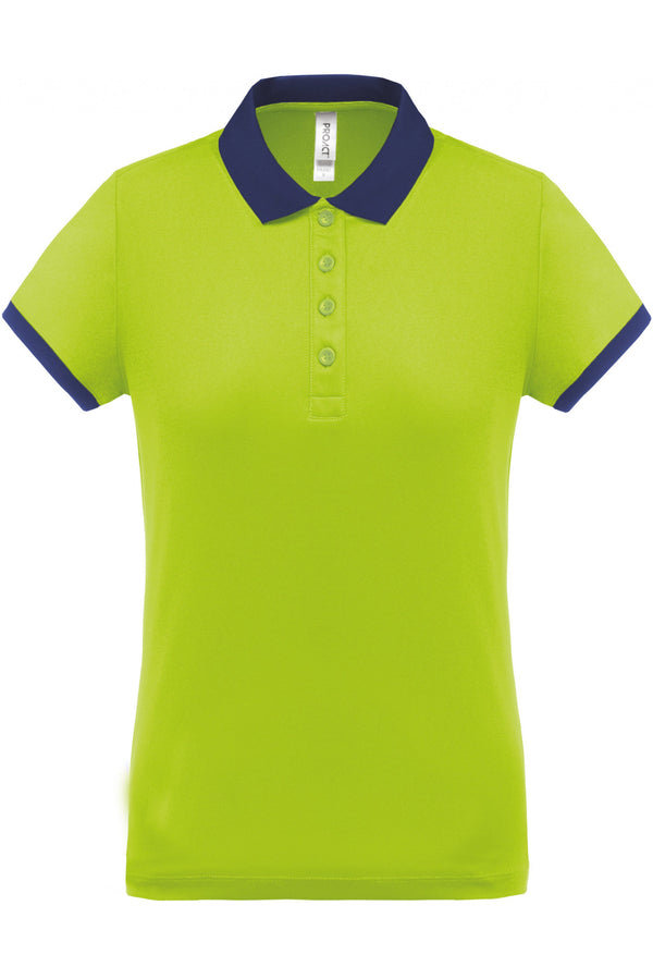 Polo piqué performance de senhora (1 de 2)-Lime / Sporty Azul Marinho-XS-RAG-Tailors-Fardas-e-Uniformes-Vestuario-Pro