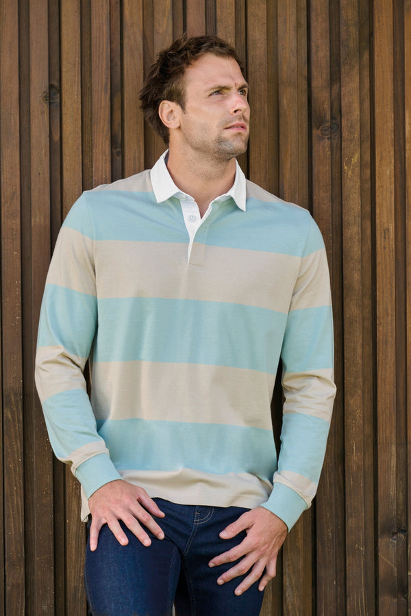 Polo rugby às riscas manga comprida unissexo-RAG-Tailors-Fardas-e-Uniformes-Vestuario-Pro