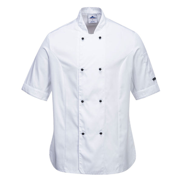 Rachel Casaco de cozinheira L/S-Branco-2XL-RAG-Tailors-Fardas-e-Uniformes-Vestuario-Pro