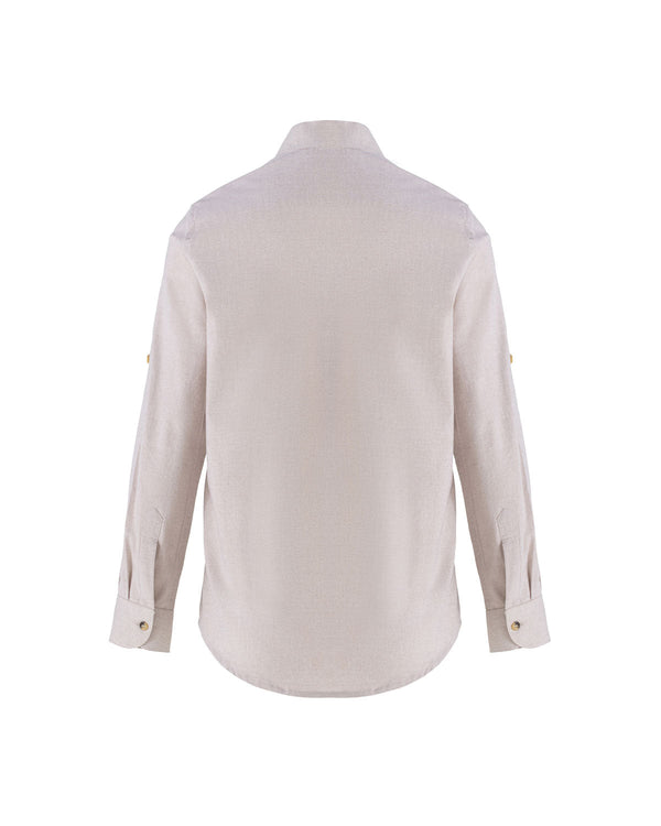 Camisa Mandarim Unissexo Grace em Linho-RAG-Tailors-Fardas-e-Uniformes-Vestuario-Pro