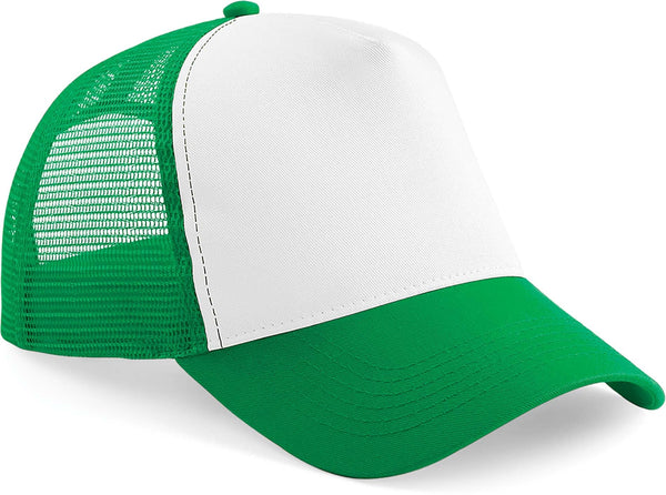 SNAPBACK TRUCKER Boné com rede-Pure Verde / Branco-One Size-RAG-Tailors-Fardas-e-Uniformes-Vestuario-Pro