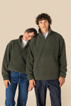 Sweatshirt Meio Fecho com Ombros Descaídos em Sherpa Unissexo-RAG-Tailors-Fardas-e-Uniformes-Vestuario-Pro