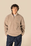 Sweatshirt Meio Fecho com Ombros Descaídos em Sherpa Unissexo-RAG-Tailors-Fardas-e-Uniformes-Vestuario-Pro