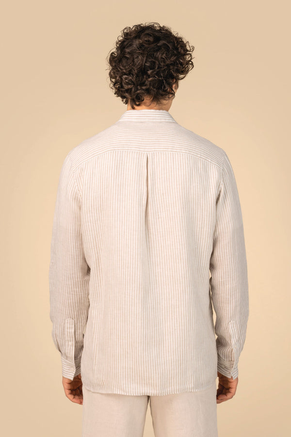 Camisa às Riscas em Linho de Homem-RAG-Tailors-Fardas-e-Uniformes-Vestuario-Pro