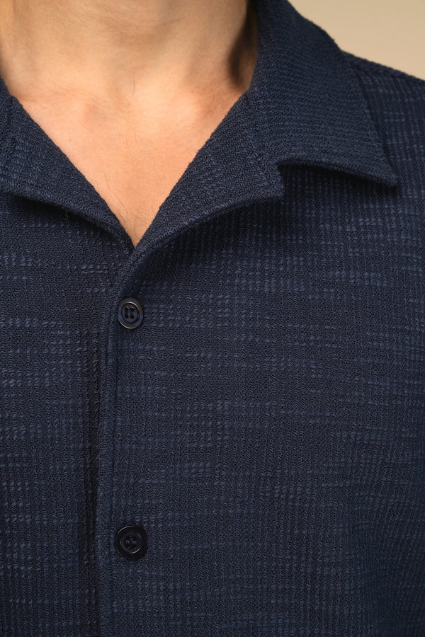 Camisa de Manga Curta Texturada de Homem-RAG-Tailors-Fardas-e-Uniformes-Vestuario-Pro