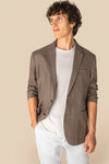 Blazer em Linho com Aspeto Lavado Homem