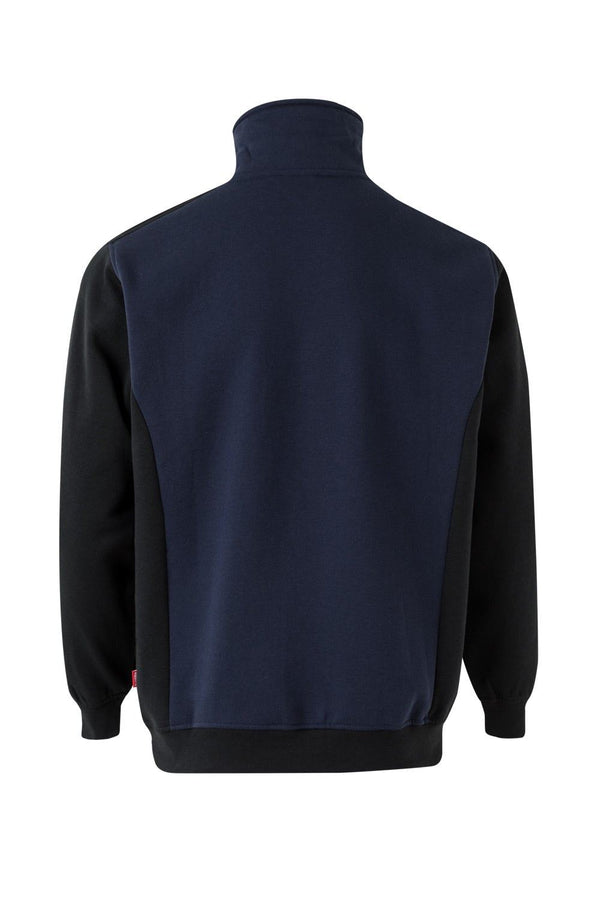 SWEATSHIRT BICOLOR COM MEIO FECHO-AZUL NAVY/NEGRO 61/00-XS-RAG-Tailors-Fardas-e-Uniformes-Vestuario-Pro