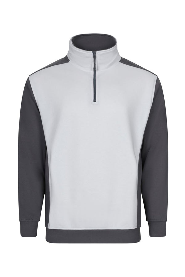 SWEATSHIRT BICOLOR COM MEIO FECHO-BLANCO/GRIS 07/08-XS-RAG-Tailors-Fardas-e-Uniformes-Vestuario-Pro