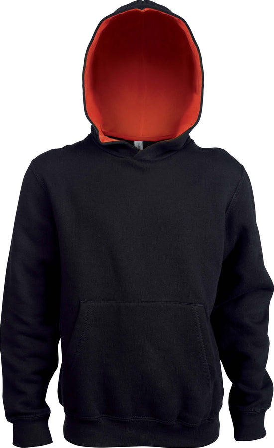 SWEATSHIRT DE CRIANÇA COM CAPUZ EM CONTRASTE-RAG-Tailors-Fardas-e-Uniformes-Vestuario-Pro