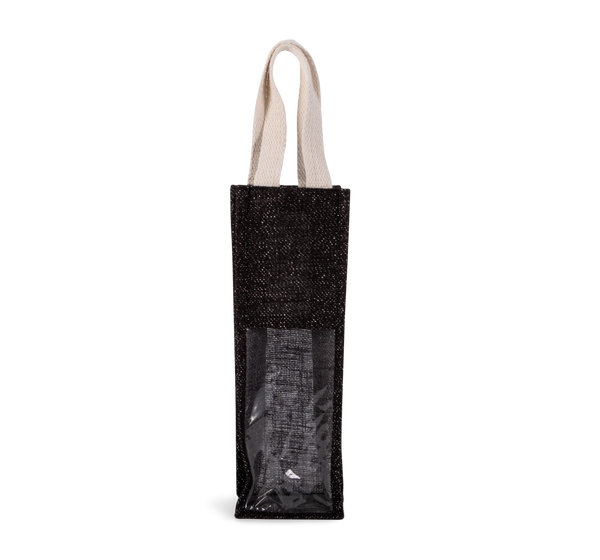 Saco Porta-Garrafa em Juta-Preto / Prateado-Único-RAG-Tailors-Fardas-e-Uniformes-Vestuario-Pro