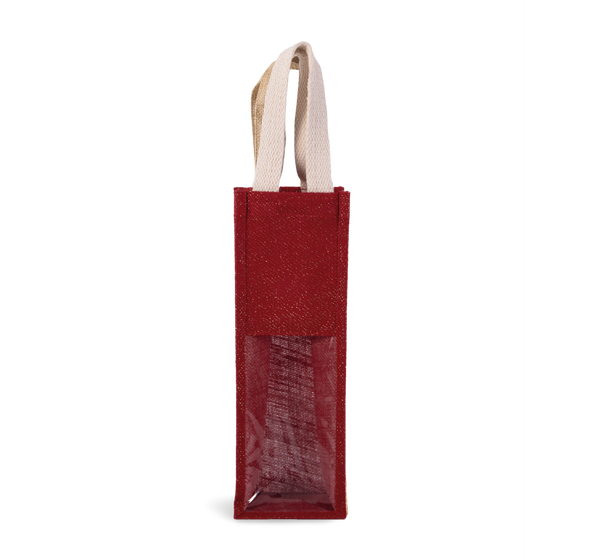 Saco Porta-Garrafa em Juta-Vermelho Cereja / Dourado-Único-RAG-Tailors-Fardas-e-Uniformes-Vestuario-Pro
