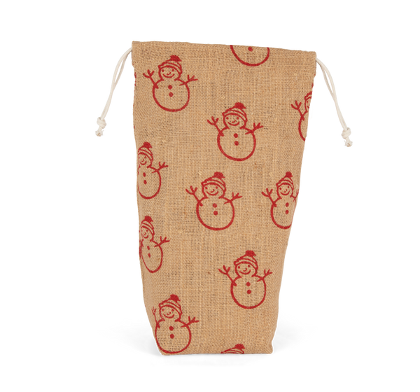 Saco Porta-garrafa com Motivos de Natal-Natural / Vermelho Cereja-Único-RAG-Tailors-Fardas-e-Uniformes-Vestuario-Pro