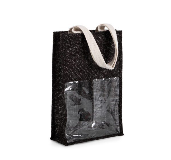 Saco Porta-garrafas em Juta-Preto / Prateado-Único-RAG-Tailors-Fardas-e-Uniformes-Vestuario-Pro