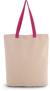 Saco de Compras com Fole e Alças em Contraste-Natural / Magenta-Único-RAG-Tailors-Fardas-e-Uniformes-Vestuario-Pro