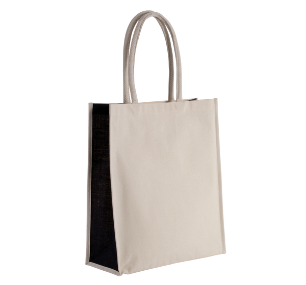 Saco de Compras em Algodão e Juta 23L-Natural / Preto-Único-RAG-Tailors-Fardas-e-Uniformes-Vestuario-Pro