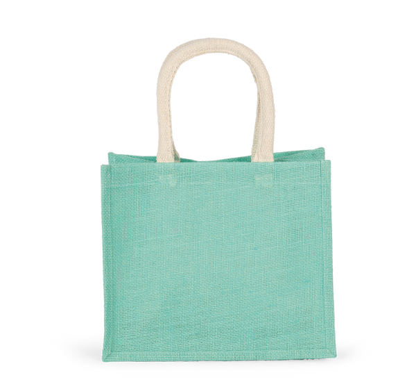 Saco de Compras em Juta com Pegas em Algodão Modelo Médio-Menta Gelo-Único-RAG-Tailors-Fardas-e-Uniformes-Vestuario-Pro