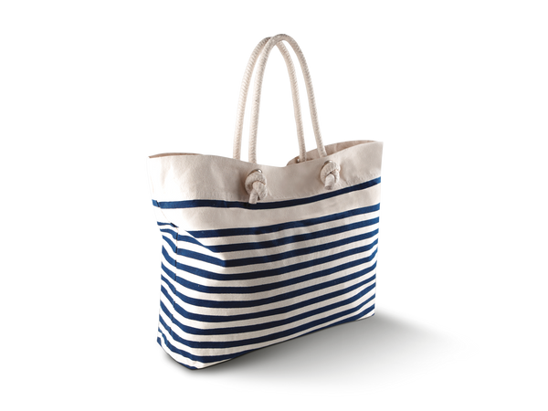 Saco de Praia em Algodão Canvas-Natural / Azul Marinho-Único-RAG-Tailors-Fardas-e-Uniformes-Vestuario-Pro