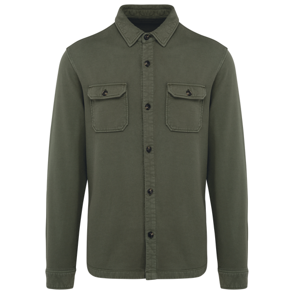 Sobrecamisa Eco-Responsável com Aspeto Lavado-Washed Organic Khaki-S-RAG-Tailors-Fardas-e-Uniformes-Vestuario-Pro