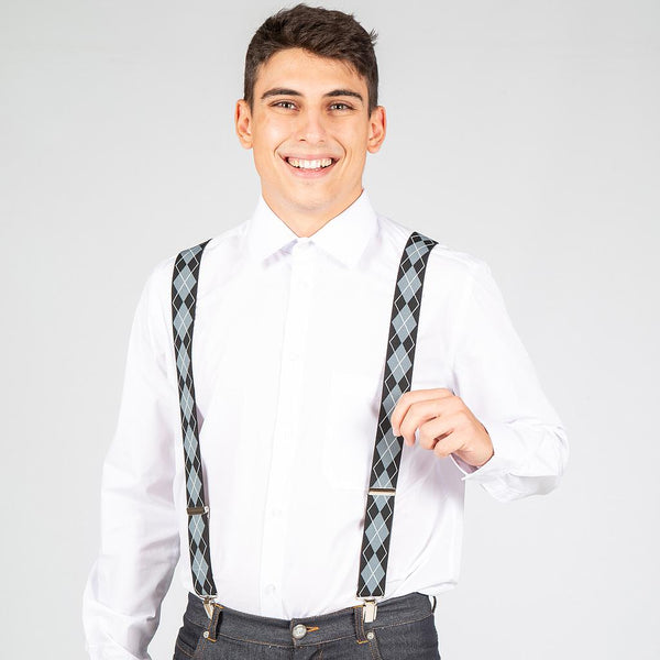 Suspensórios c\Padrão-Cinza-RAG-Tailors-Fardas-e-Uniformes-Vestuario-Pro