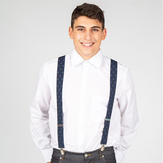 Suspensórios c\Padrão-Marinho-RAG-Tailors-Fardas-e-Uniformes-Vestuario-Pro