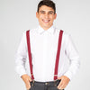 Suspensórios com Pinças Ap. Couro Castanho-Bordeaux - 112-Único-RAG-Tailors-Fardas-e-Uniformes-Vestuario-Pro