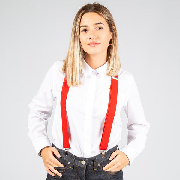 Suspensórios com Pinças Ap. Couro Castanho-Vermelho - 105-Único-RAG-Tailors-Fardas-e-Uniformes-Vestuario-Pro