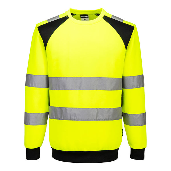 Sweat-Shirt WX2 Eco de Alta Visibilidade-Amarelo/preto-S-RAG-Tailors-Fardas-e-Uniformes-Vestuario-Pro