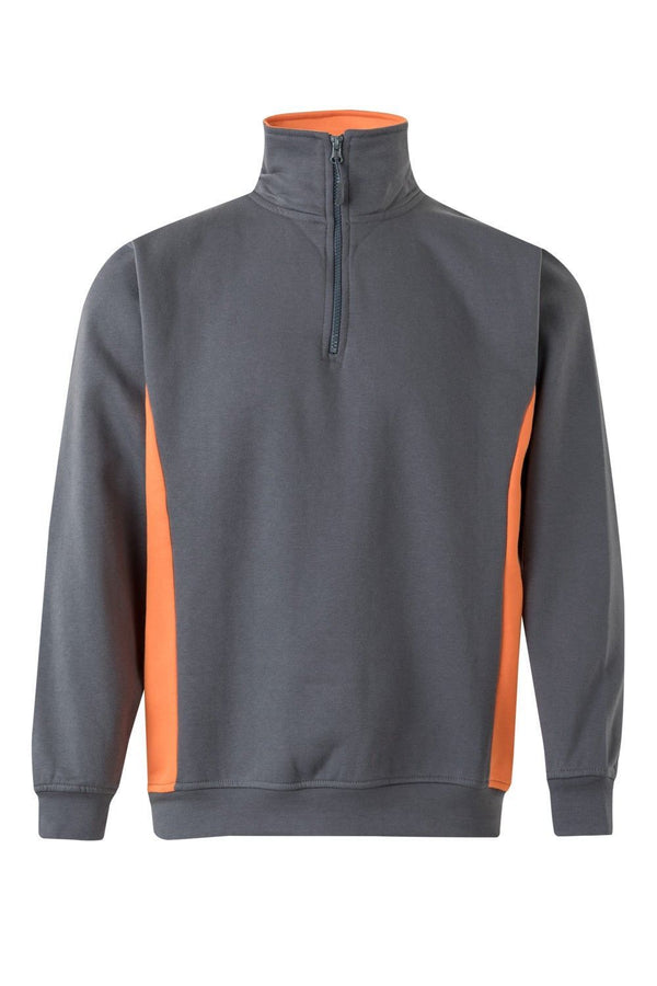 SweatShirt Bicolor c\meio fecho-Cinza/Larj-XS-RAG-Tailors-Fardas-e-Uniformes-Vestuario-Pro